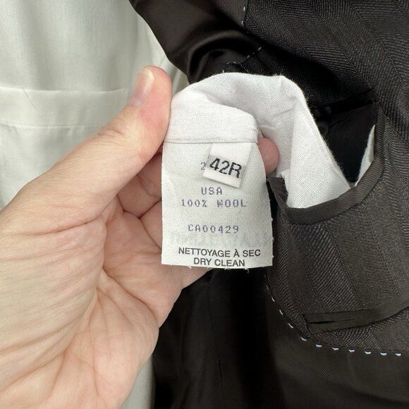 jacket blazer sport coat suit coat 100% wool brown two button 42R - Picture 1 of 6